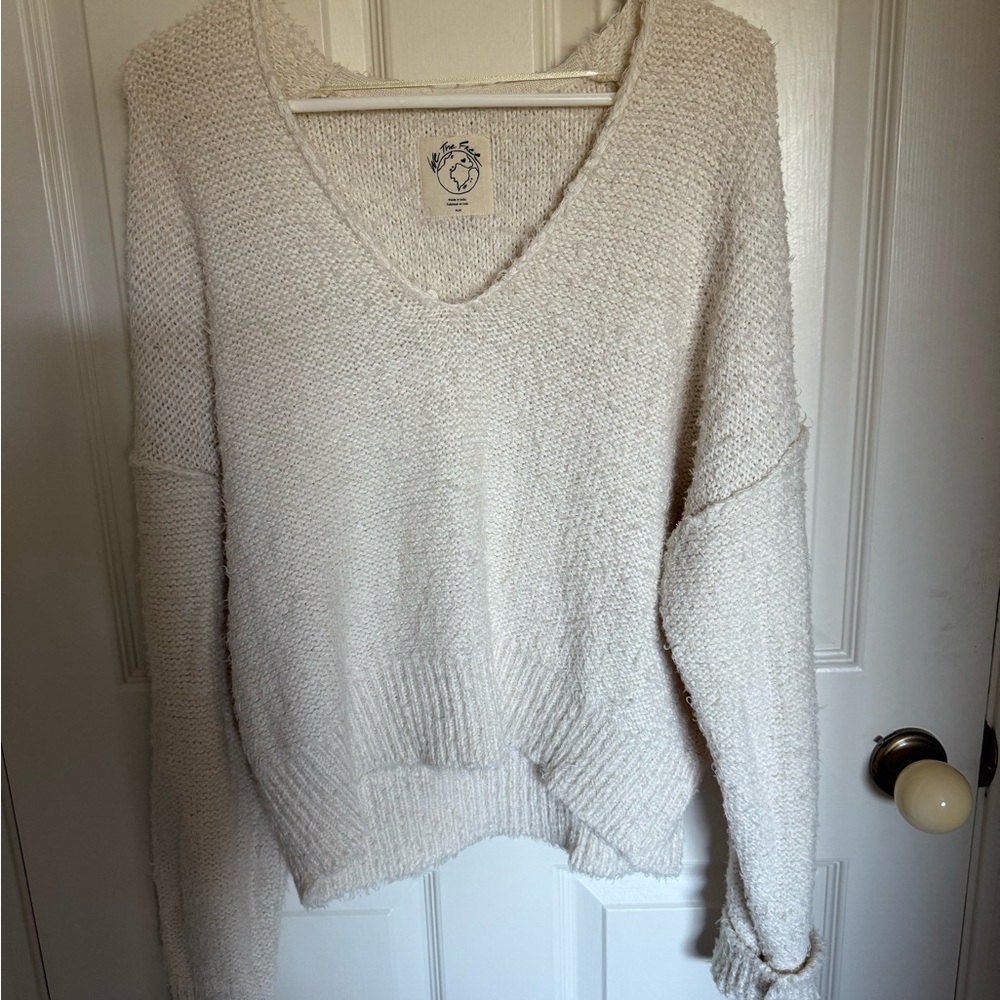 Free People We The Free Cream Sweater